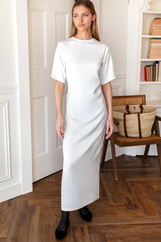 Dolman Ruched Dress - Blanc made by Emerson Fry