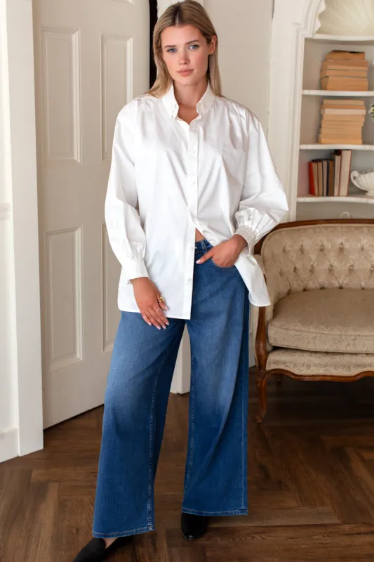 Plait Shirt - White made by Emerson Fry