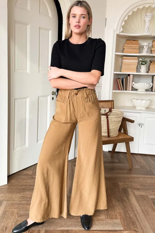 Tulip Wide Leg Pant - Camel made by Emerson Fry