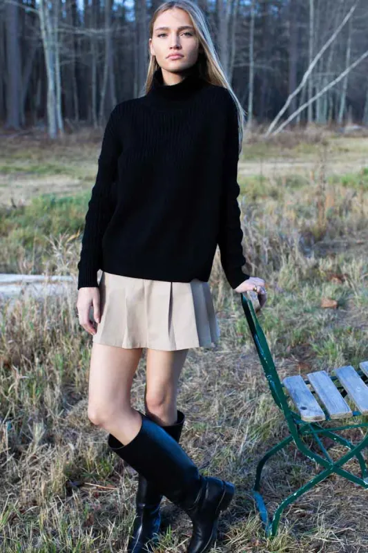 Soft Pleated Mini Skirt - Nomad Organic made by Emerson Fry