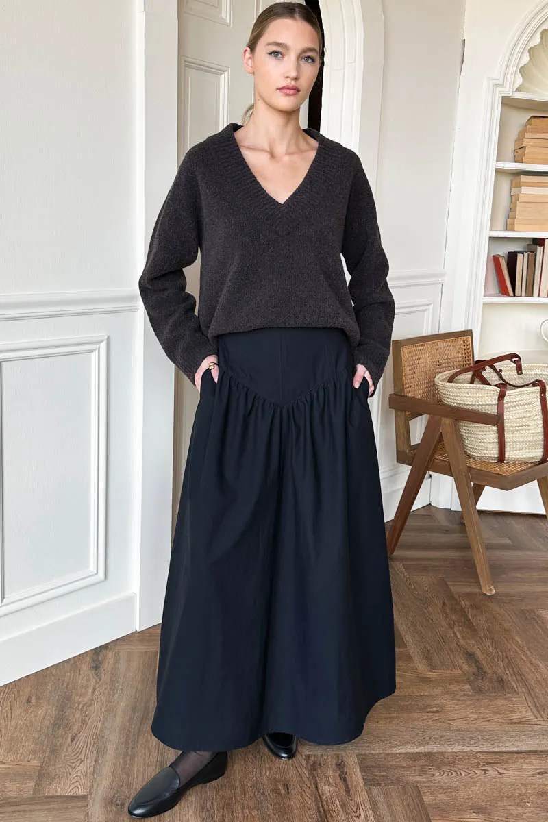 A Line Maxi Skirt - Black Swan sold by Emerson Fry