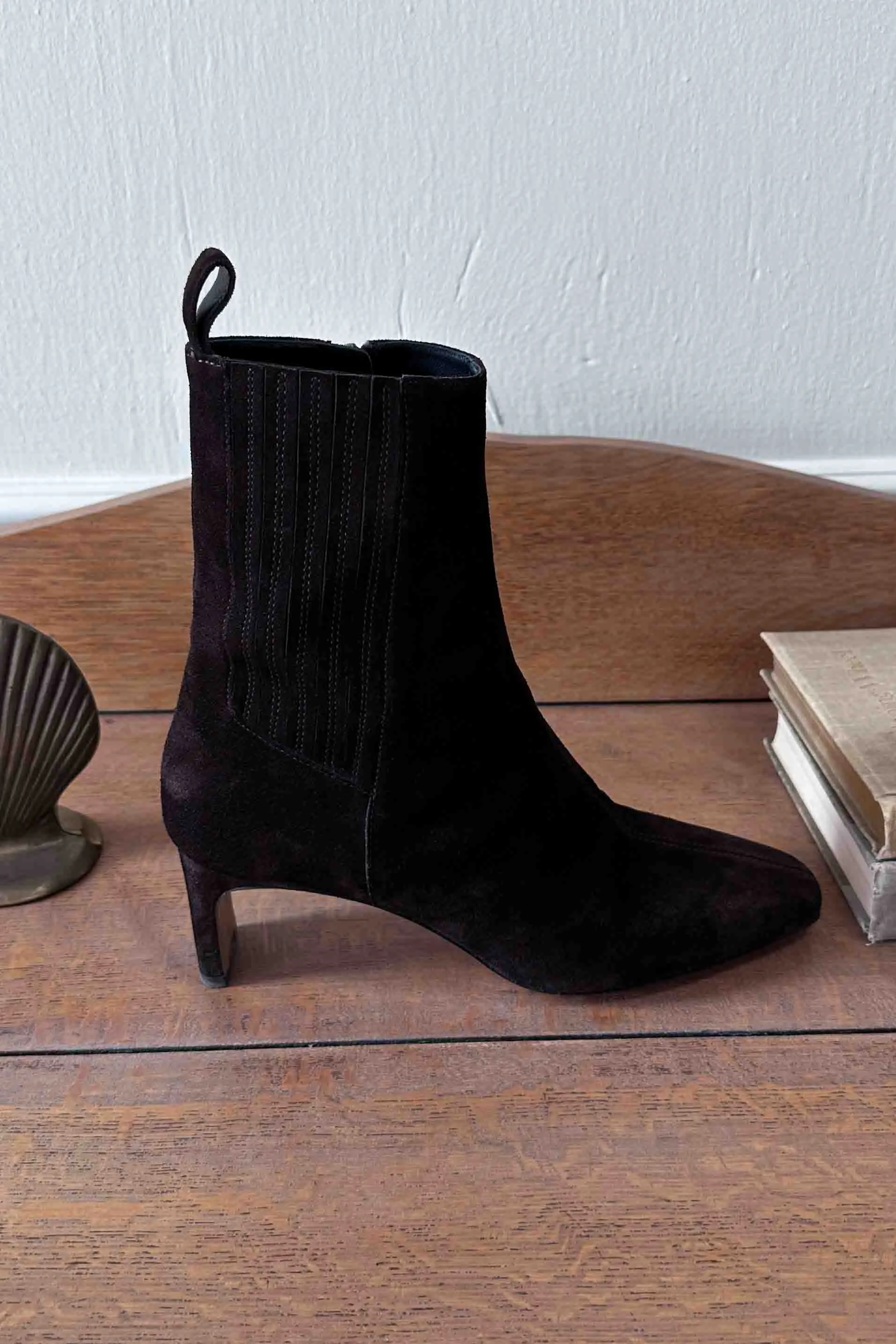 Frankie Ankle Boot - Cocoa Suede sold by Emerson Fry