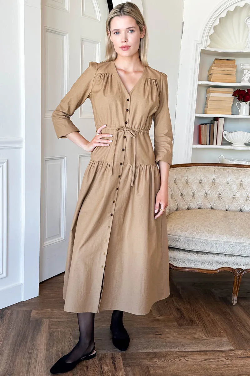 Day Tier Dress - Umber Slubby Cotton sold by Emerson Fry product image thumbnail 2