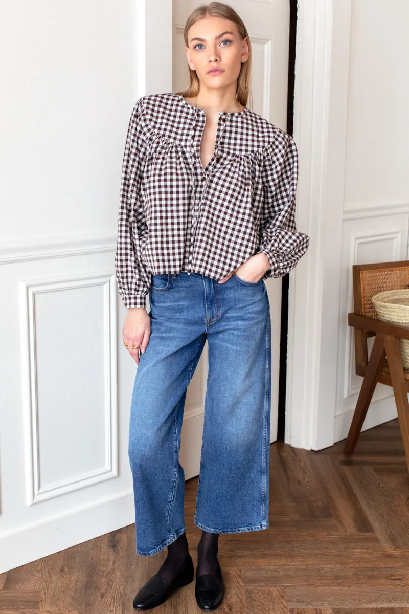 Emmaline 2 Blouse - Cocoa Gingham sold by Emerson Fry product image thumbnail 3