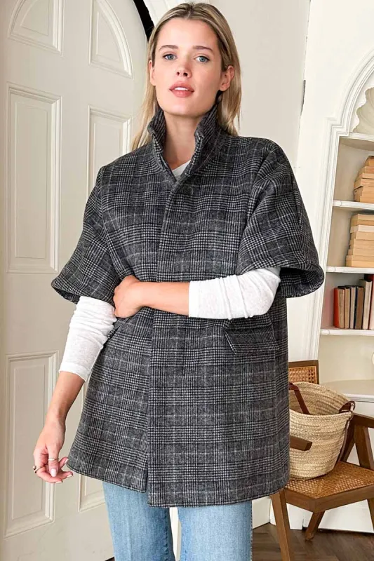 Layering Jacket - Stewart Plaid Charcoal made by Emerson Fry