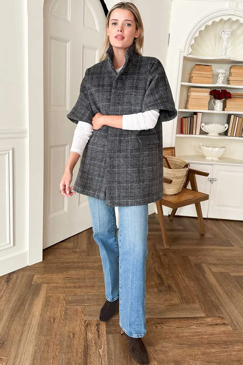 Layering Jacket - Stewart Plaid Charcoal sold by Emerson Fry product image thumbnail 2