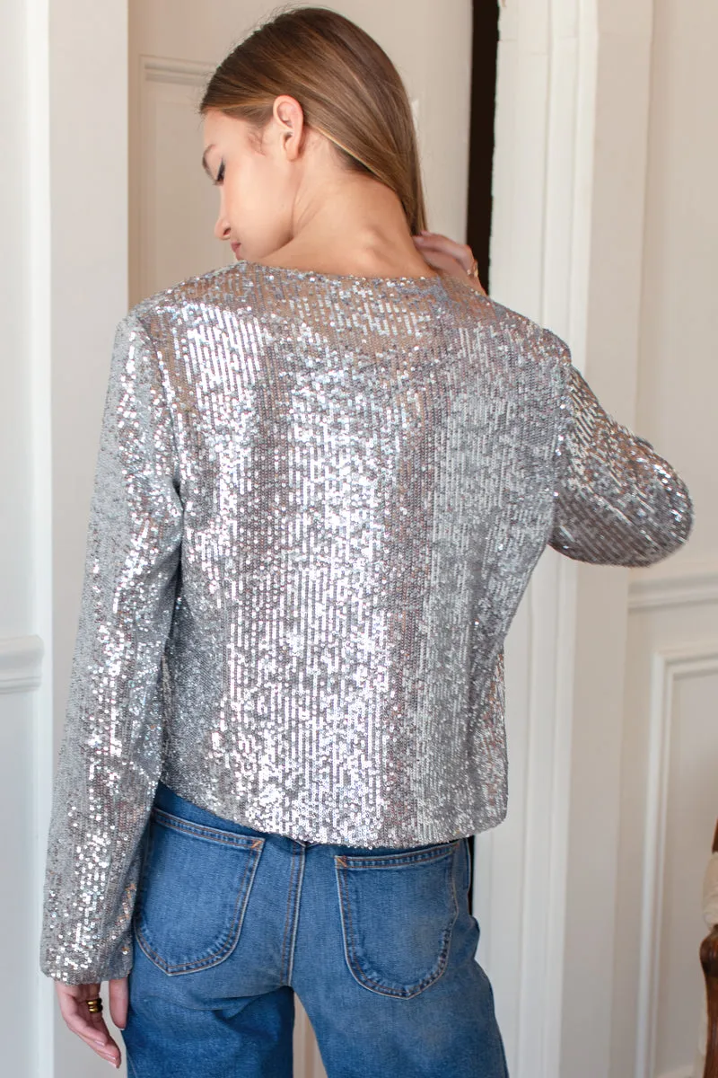 Carlyle Jacket - Silver Sequins sold by Emerson Fry product image thumbnail 4