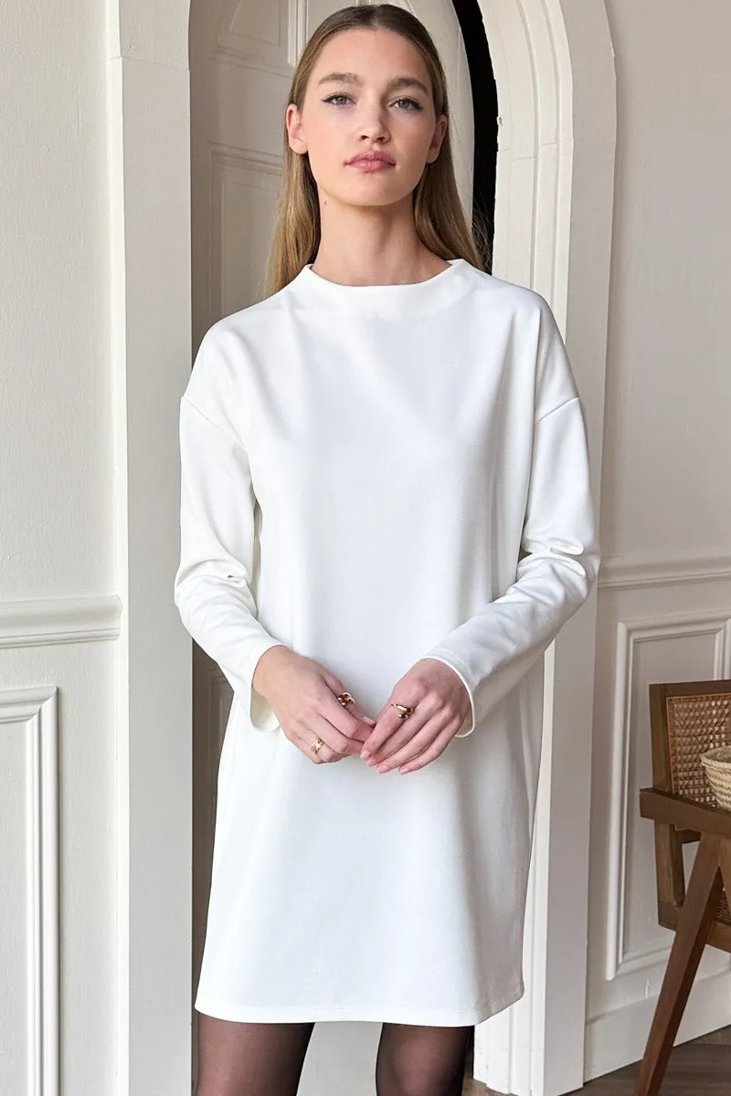 Jewel Neck Dress - Ivory sold by Emerson Fry