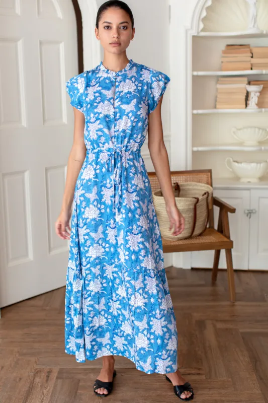 Frances 3 Frill Dress - Peace Sky Blue made by Emerson Fry