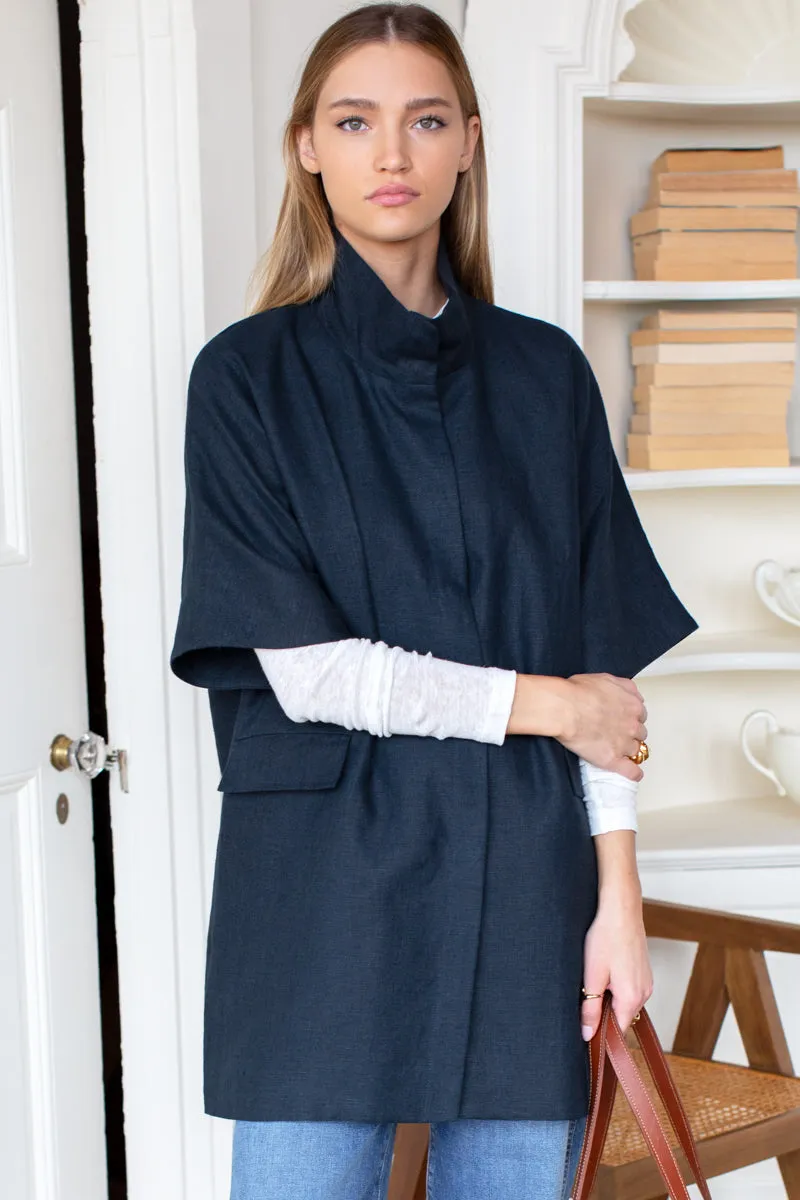 Layering Jacket - Navy Linen sold by Emerson Fry product image thumbnail 3
