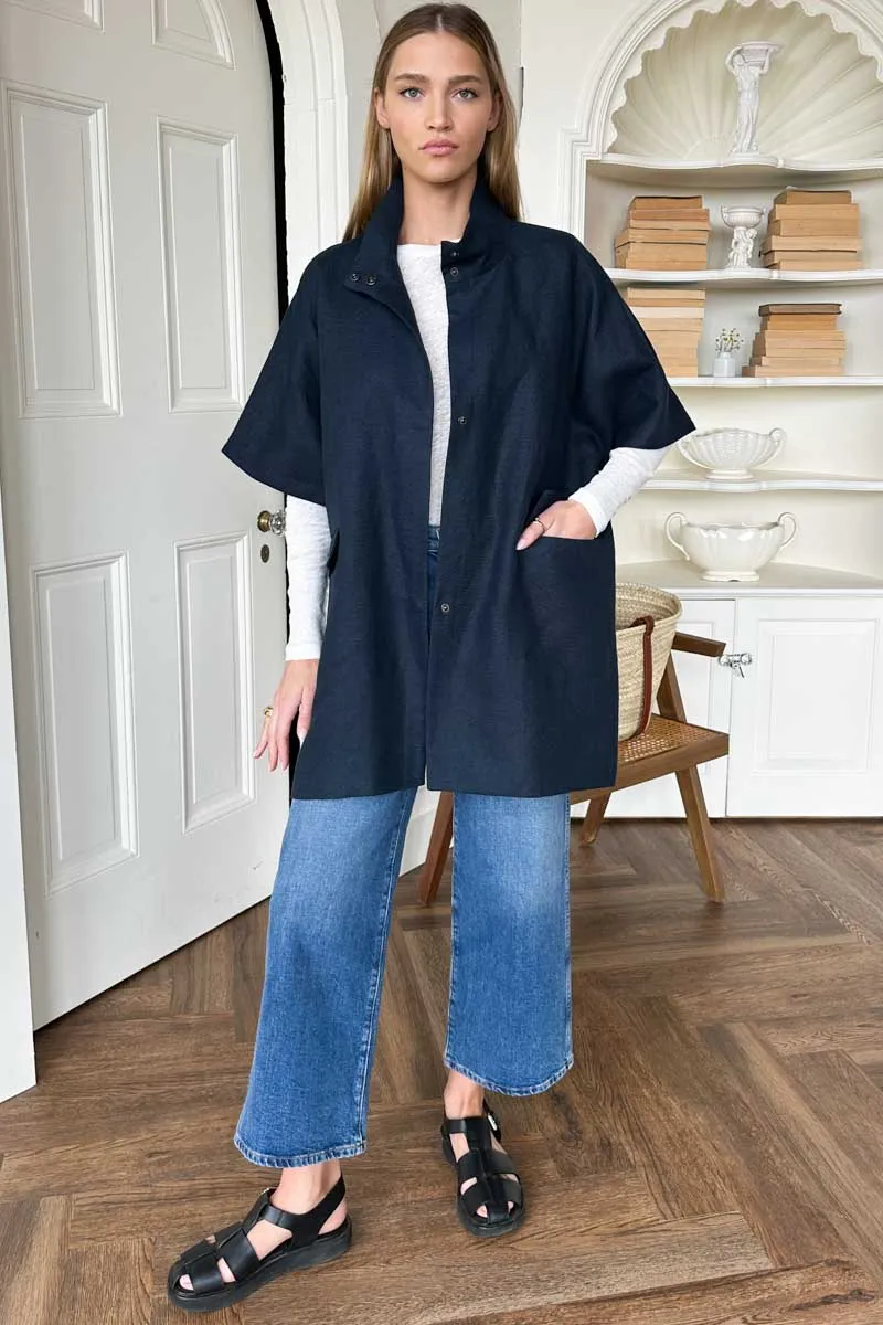 Layering Jacket - Navy Linen sold by Emerson Fry product image thumbnail 5