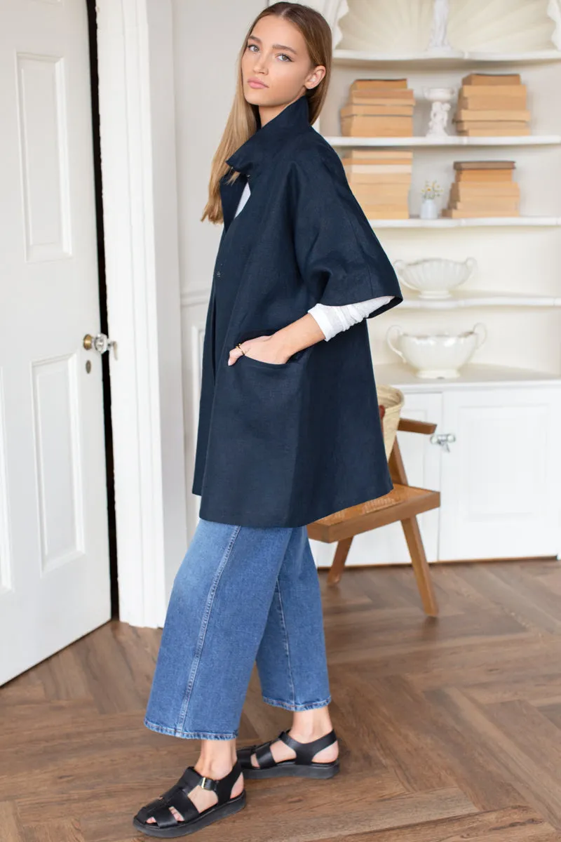Layering Jacket - Navy Linen sold by Emerson Fry product image thumbnail 2