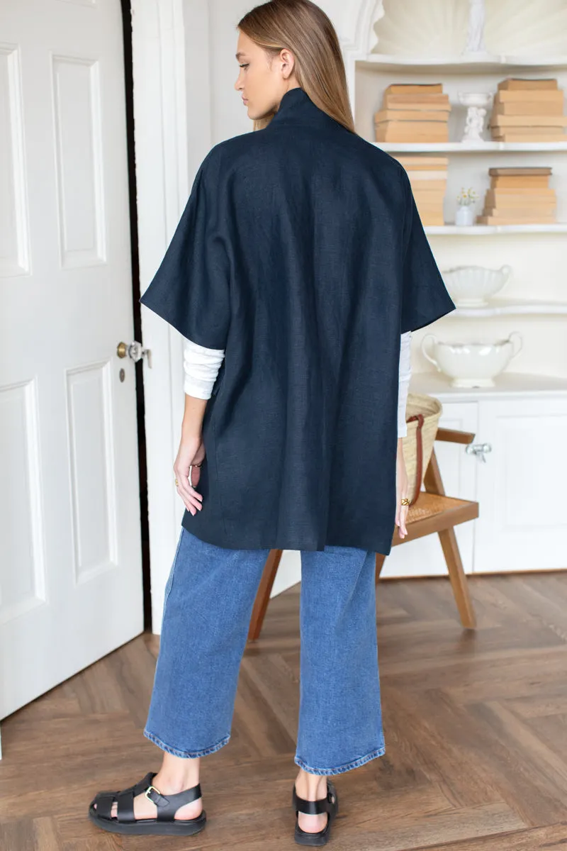 Layering Jacket - Navy Linen sold by Emerson Fry product image thumbnail 4
