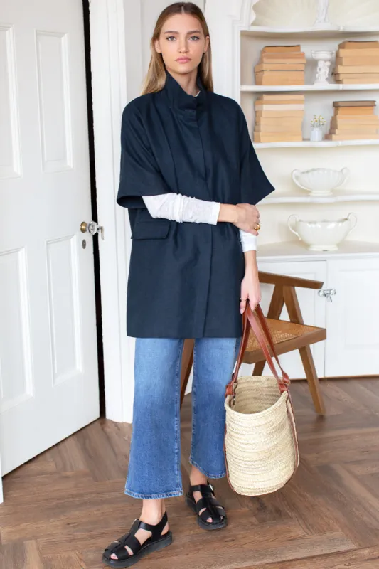 Layering Jacket - Navy Linen made by Emerson Fry