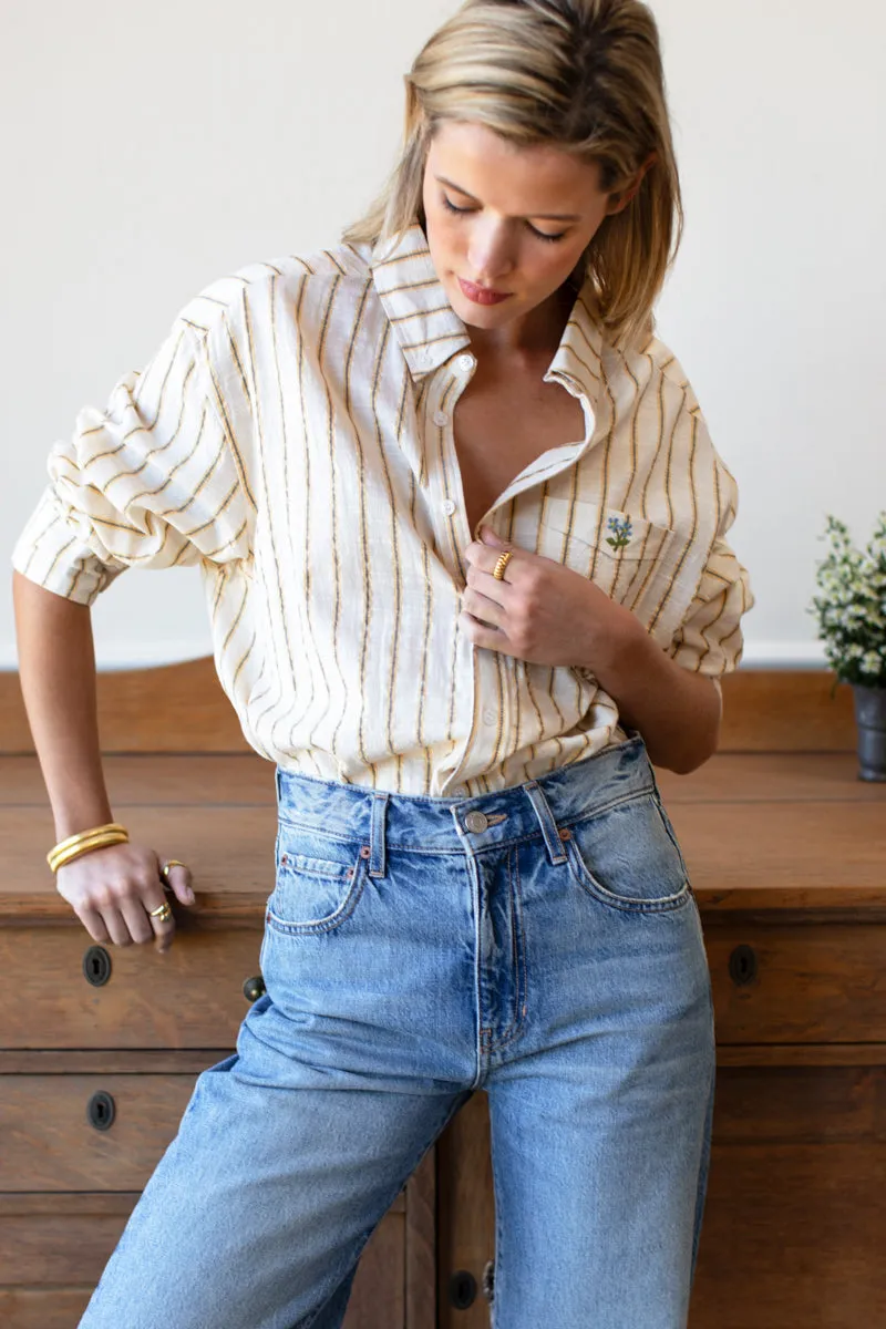 Ryan Shirt - Golden Stripe sold by Emerson Fry product image thumbnail 5