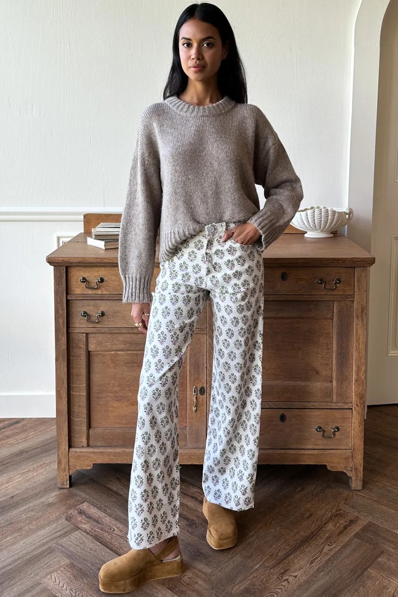 Everyday Pant - Library Flowers Parchment sold by Emerson Fry