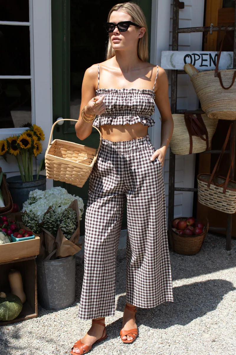 Pull On Pocket Pant - Cocoa Gingham sold by Emerson Fry product image thumbnail 5