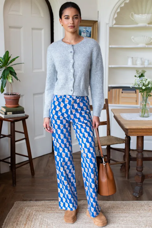 Everyday Pant - Blue Paisley Flowers Organic made by Emerson Fry