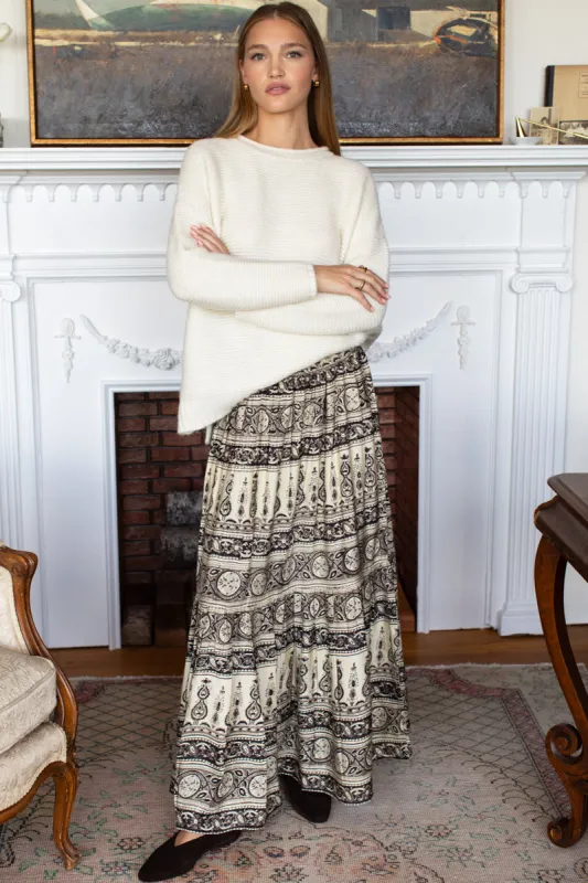 Shirred Skirt - Shadow Noir made by Emerson Fry