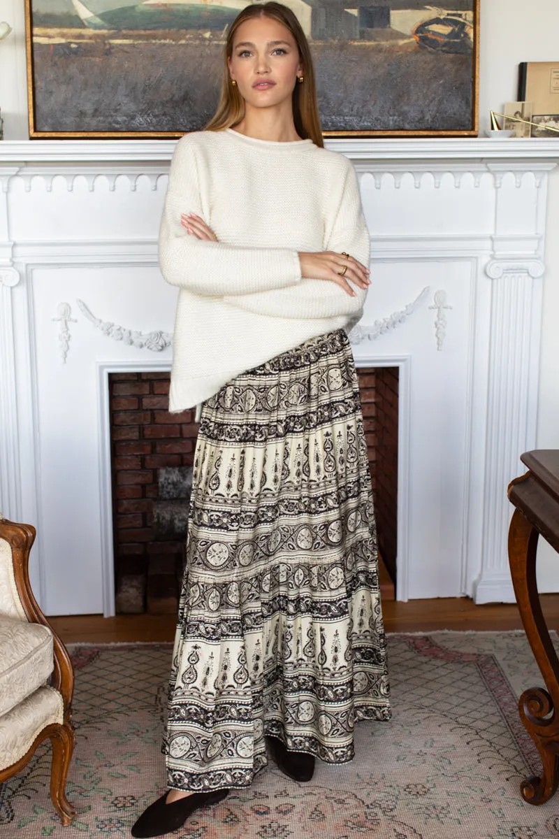 Shirred Skirt - Shadow Noir sold by Emerson Fry