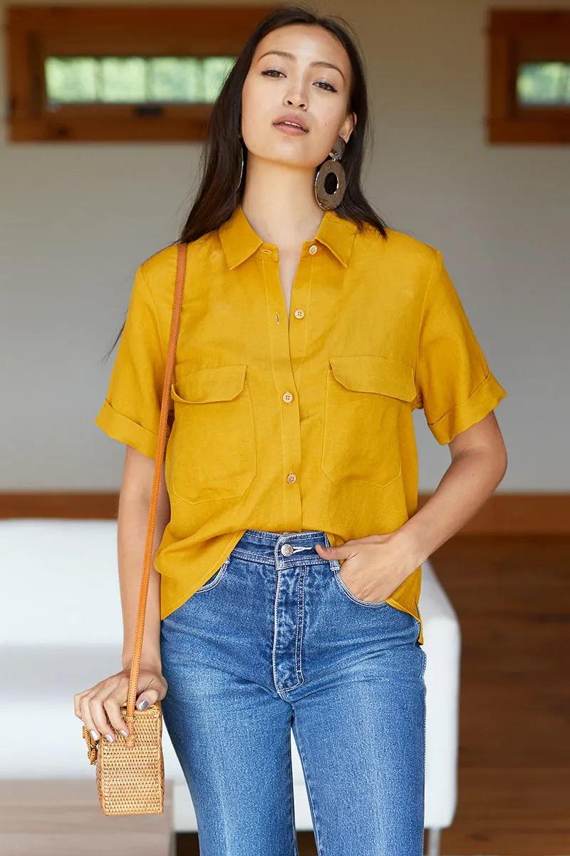 Short Sleeve Utility Shirt - Sierra Yellow sold by Emerson Fry product image thumbnail 3