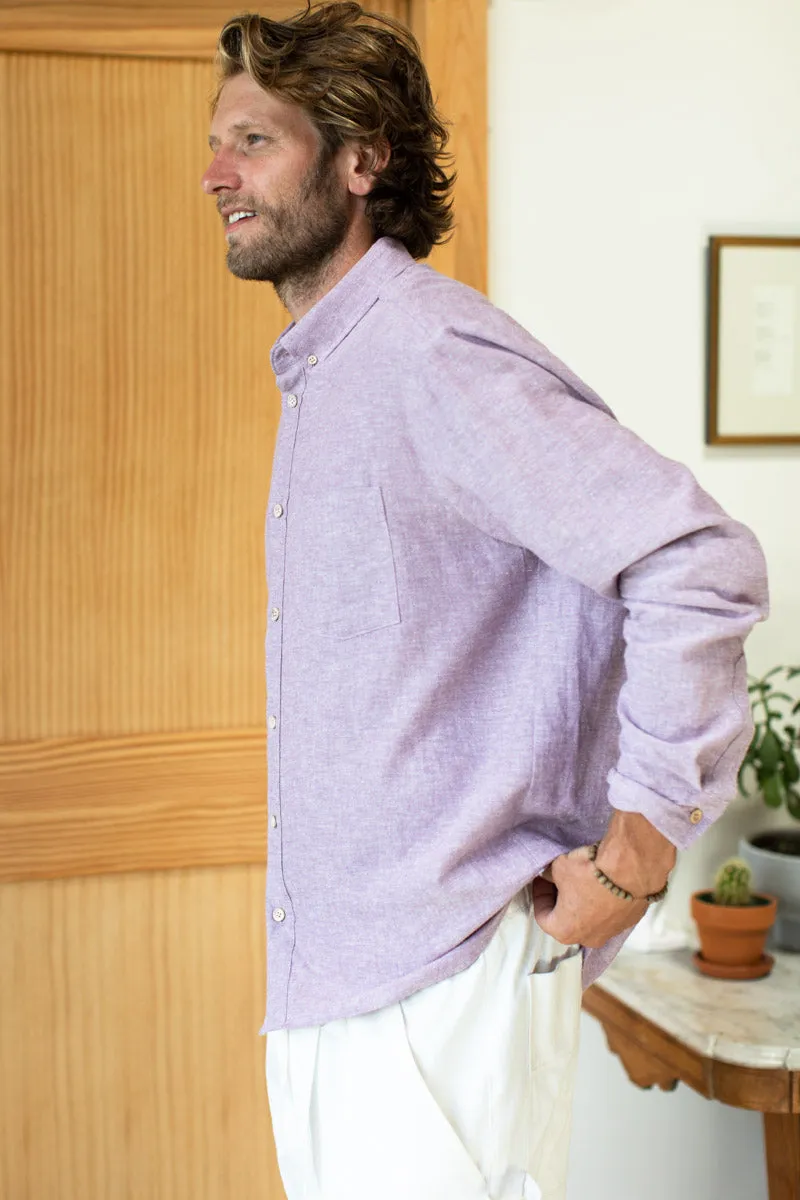 Ryan Shirt - Argyle Purple Hemp Organic sold by Emerson Fry product image thumbnail 5