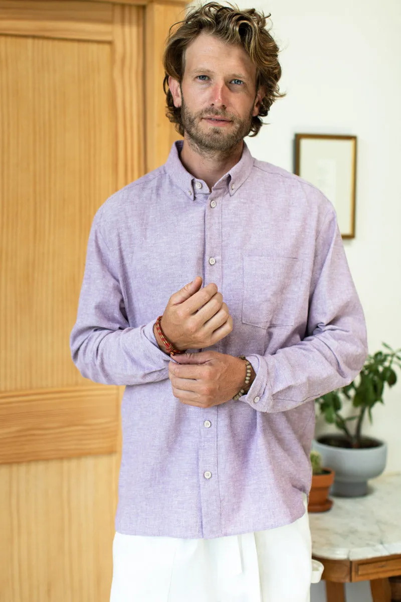 Ryan Shirt - Argyle Purple Hemp Organic sold by Emerson Fry product image thumbnail 2