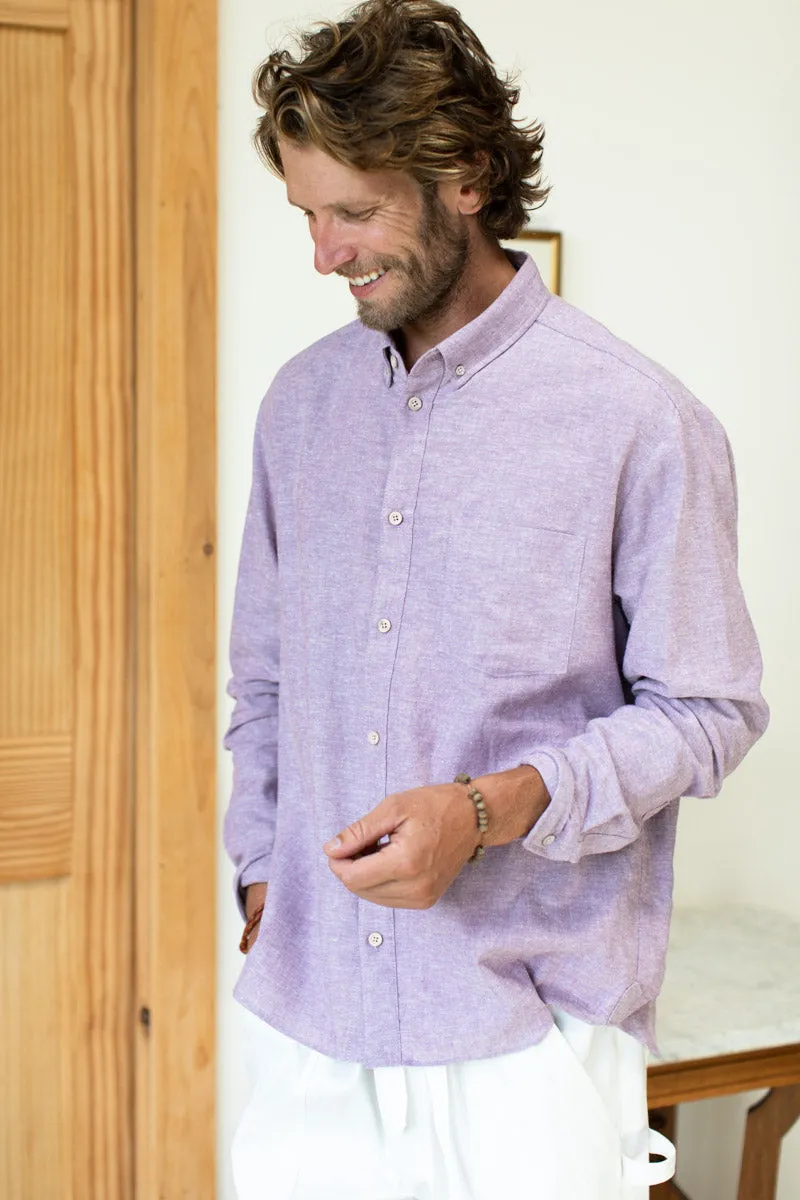 Ryan Shirt - Argyle Purple Hemp Organic sold by Emerson Fry product image thumbnail 3
