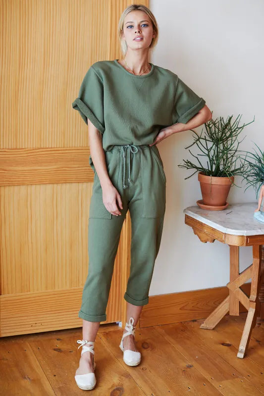 Shorty Sweatshirt - Moss Organic made by Emerson Fry