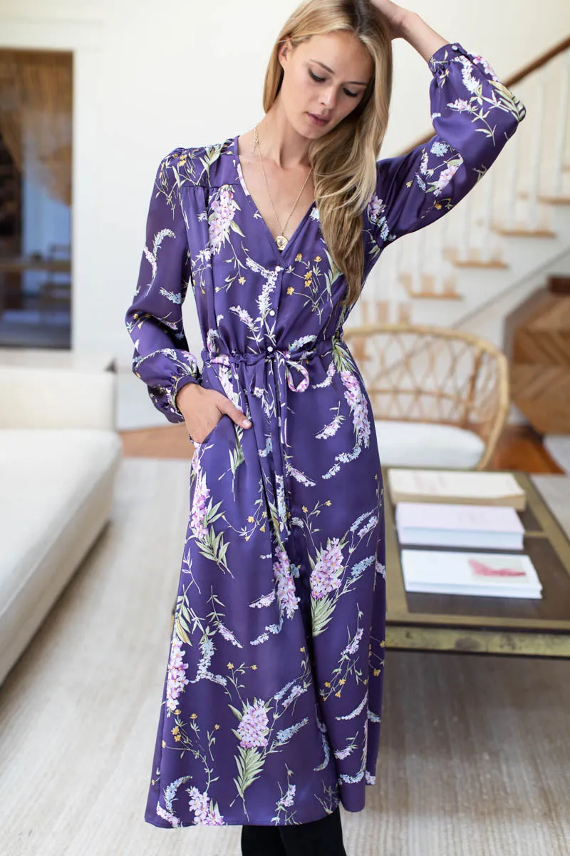 Roses Dress - Lavender Floral Silk sold by Emerson Fry