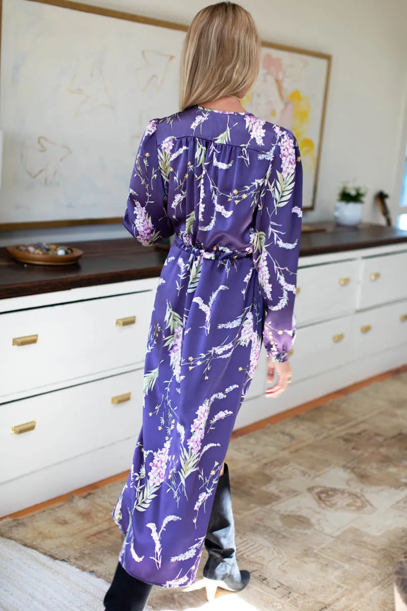 Roses Dress - Lavender Floral Silk sold by Emerson Fry product image thumbnail 2
