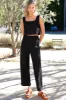 Roma Pant - Black Linen sold by Emerson Fry
