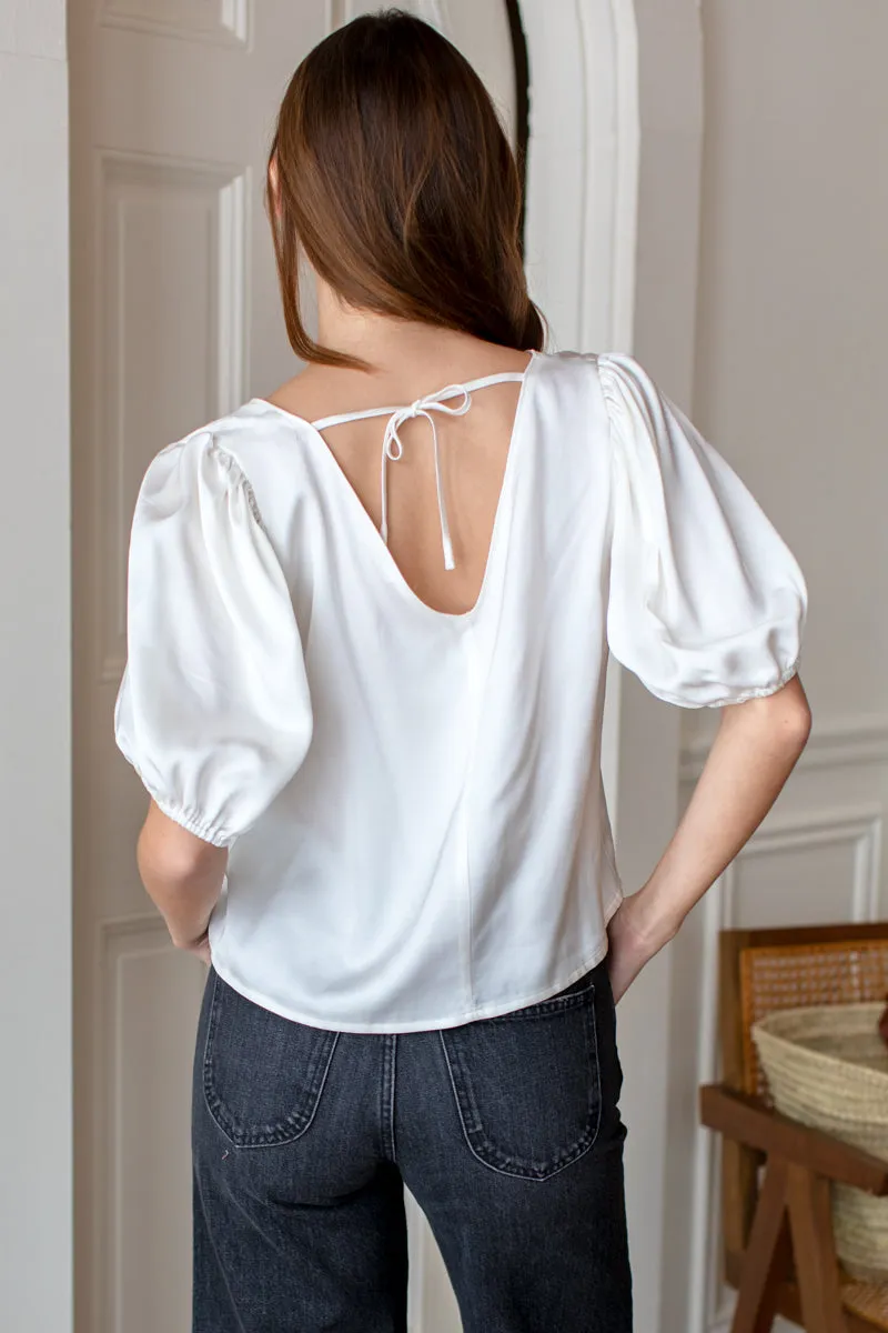 V Top - Ivory Silk sold by Emerson Fry product image thumbnail 3