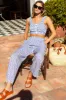Printed Pant - Zigzag Indigo sold by Emerson Fry
