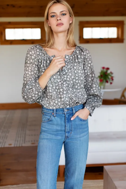 Frances Blouse - Garden Hushed Green Organic sold by Emerson Fry