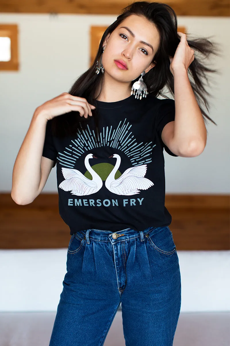 Twin Swans T-Shirt - Smoke sold by Emerson Fry