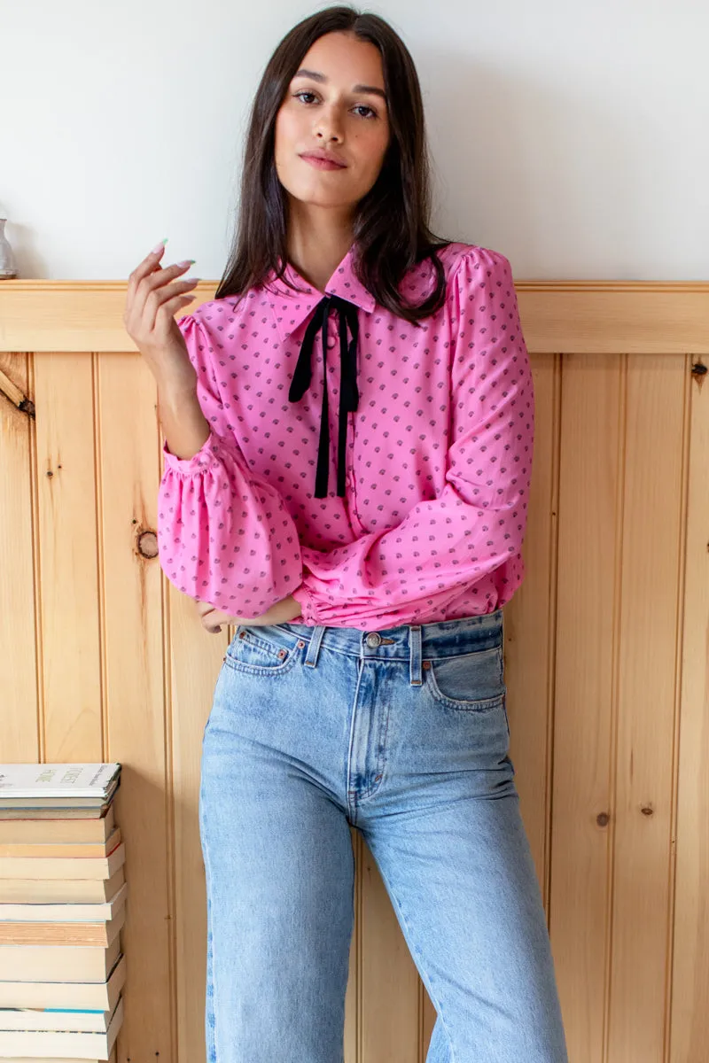 Lou Tie Blouse - Fortuna Bon Berry sold by Emerson Fry