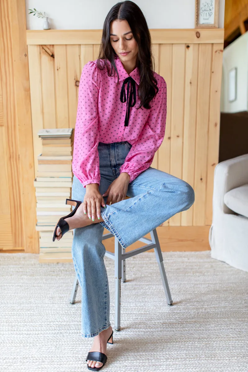 Lou Tie Blouse - Fortuna Bon Berry sold by Emerson Fry product image thumbnail 3