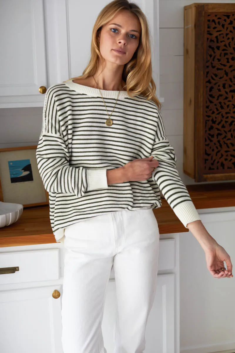 Carolyn Sweater - Army Stripe Organic sold by Emerson Fry product image thumbnail 5
