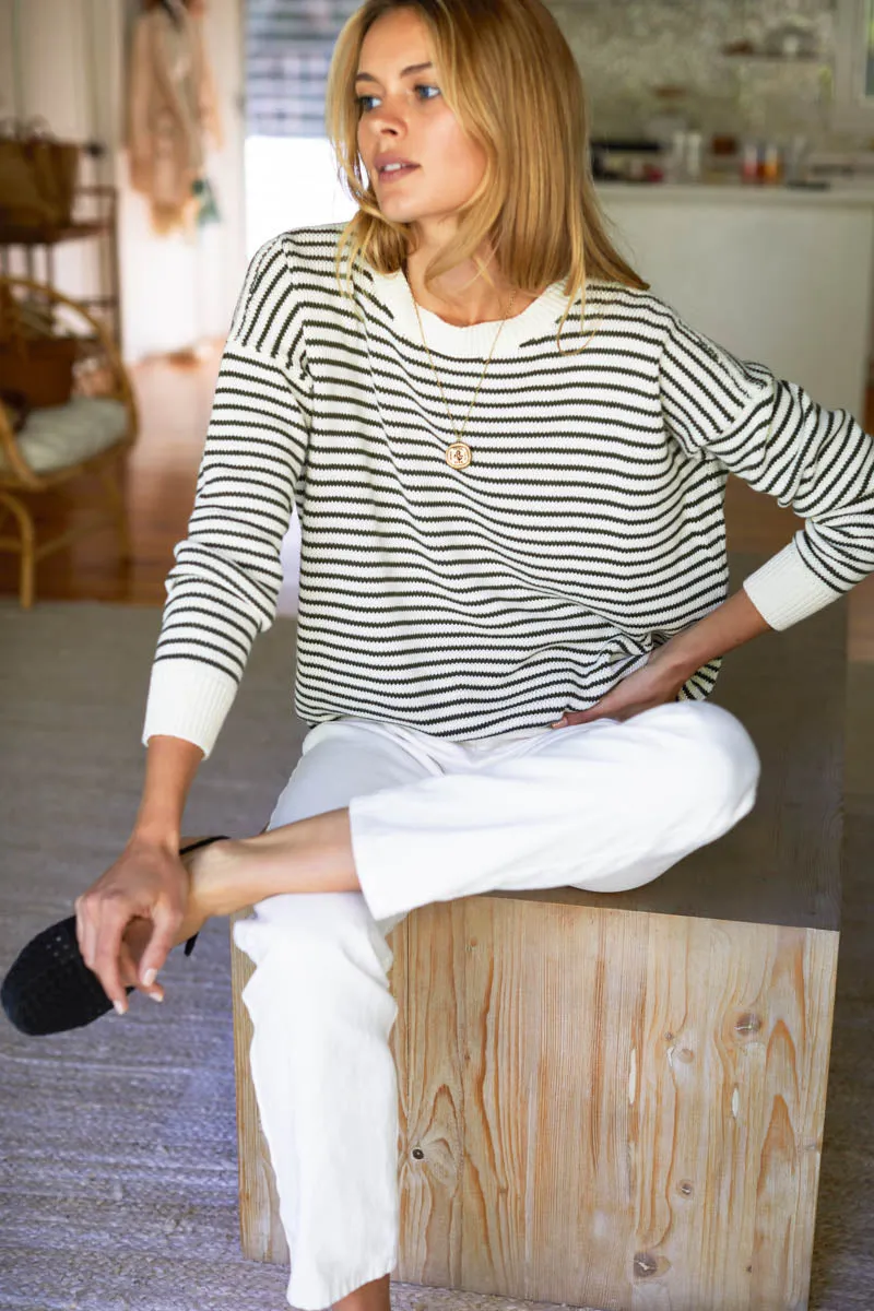 Carolyn Sweater - Army Stripe Organic sold by Emerson Fry product image thumbnail 4