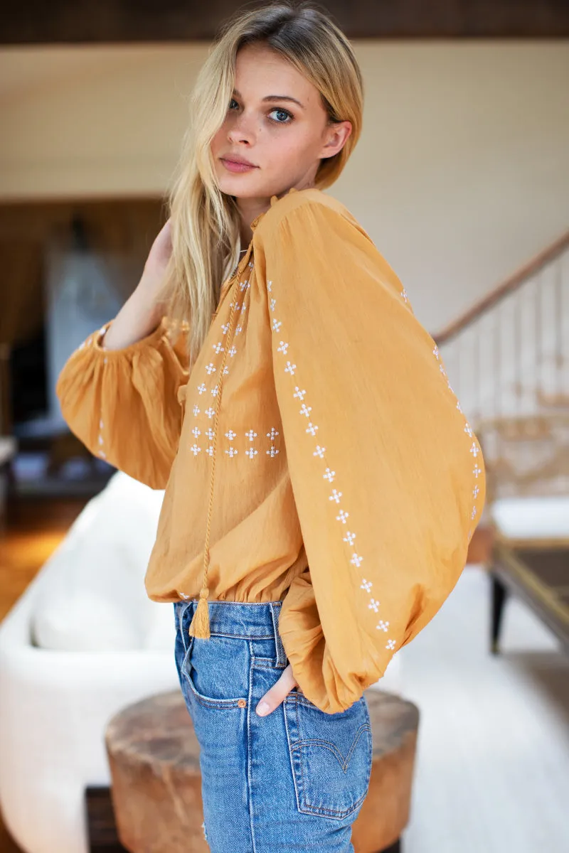 Bardot Top - Honey Embroidered sold by Emerson Fry product image thumbnail 3