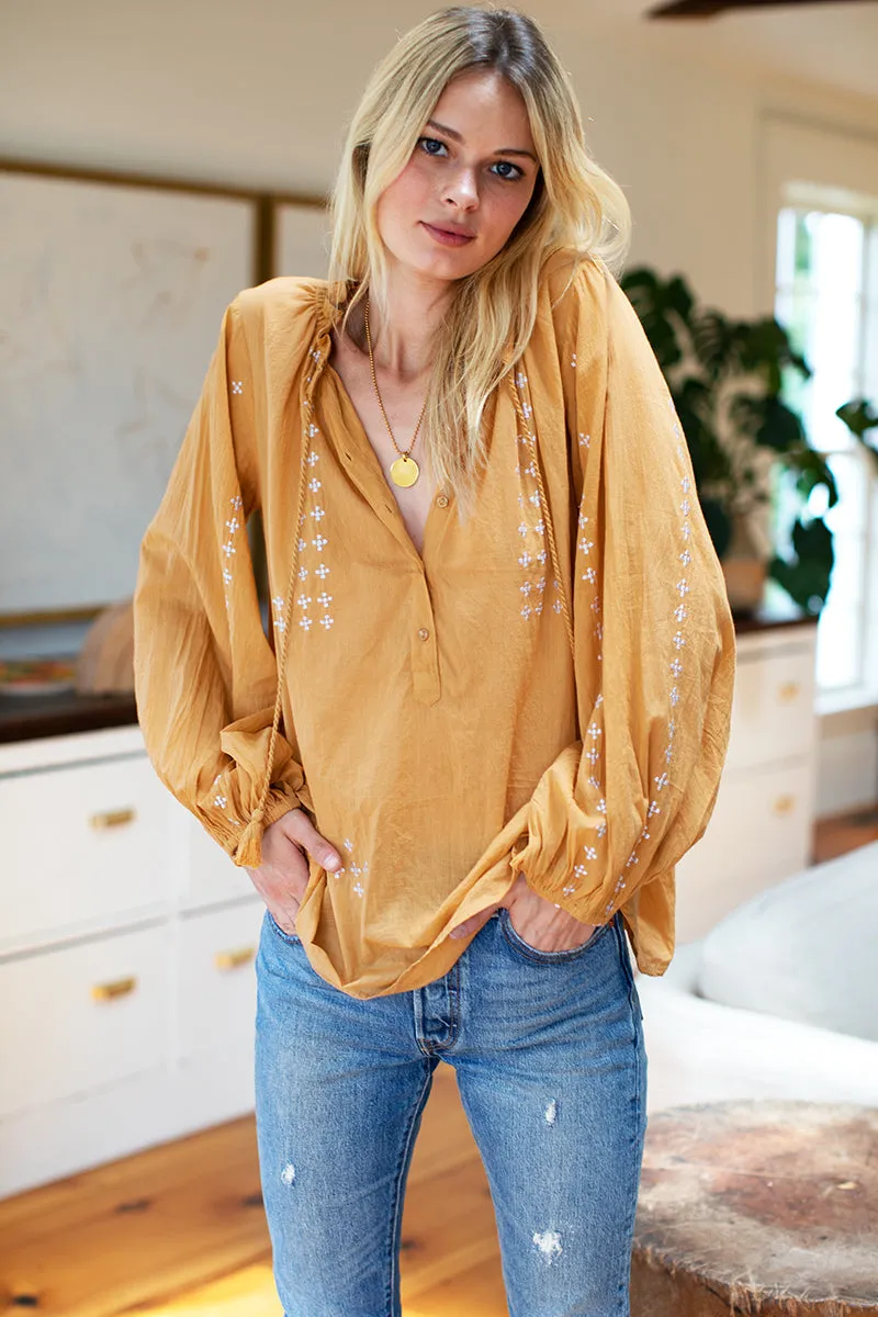 Bardot Top - Honey Embroidered sold by Emerson Fry product image thumbnail 4