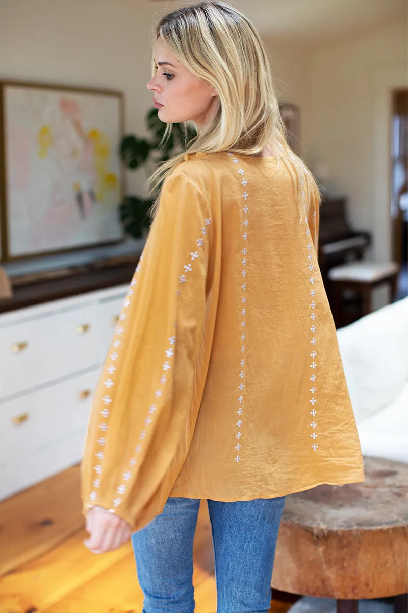 Bardot Top - Honey Embroidered sold by Emerson Fry product image thumbnail 5