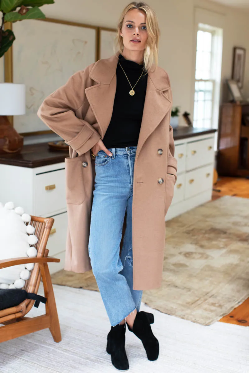 Matisse 4 Button Coat - Camel Wool Cashmere sold by Emerson Fry product image thumbnail 3