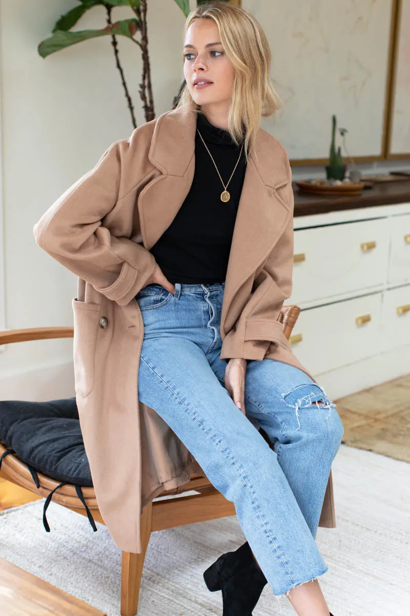 Matisse 4 Button Coat - Camel Wool Cashmere sold by Emerson Fry product image thumbnail 5