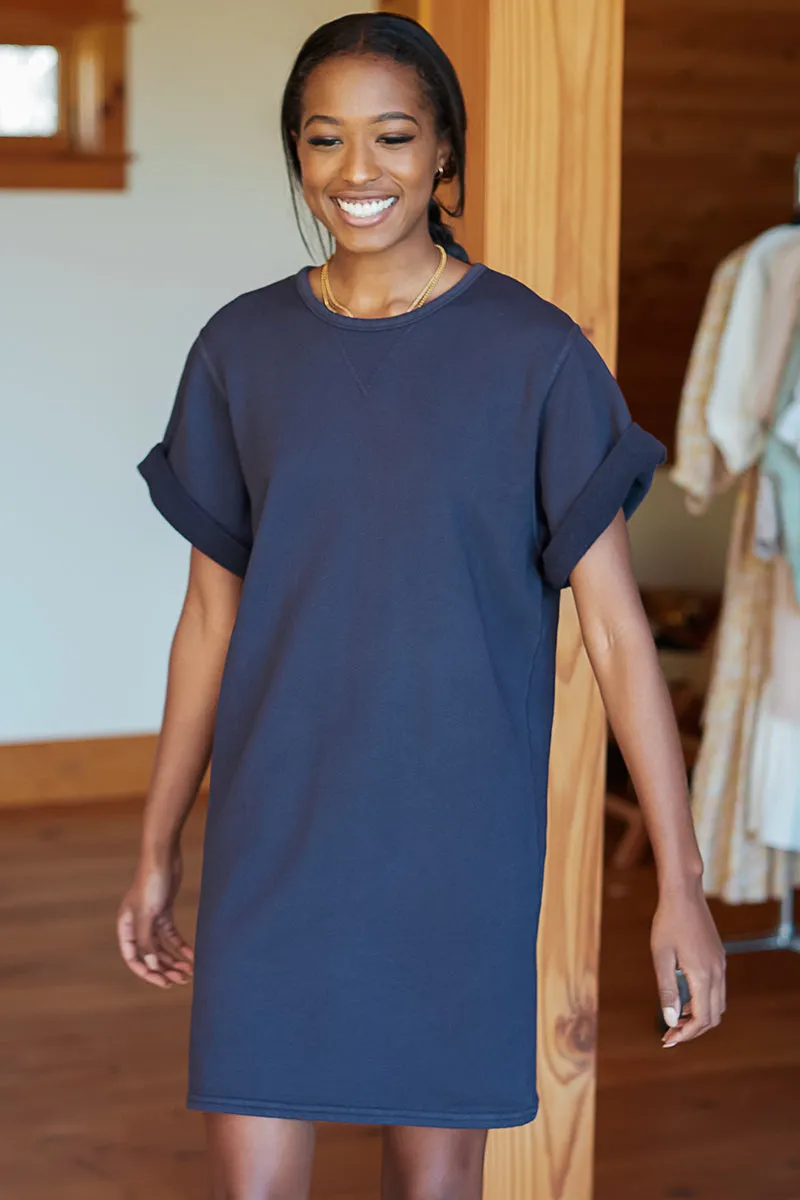 Shorty Sweatshirt Dress - Washed Black Organic sold by Emerson Fry