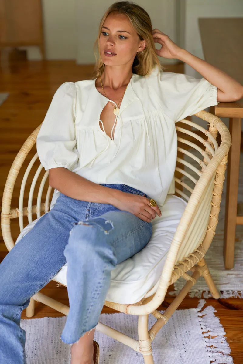 Puff Isla Top - Ivory Organic sold by Emerson Fry product image thumbnail 5