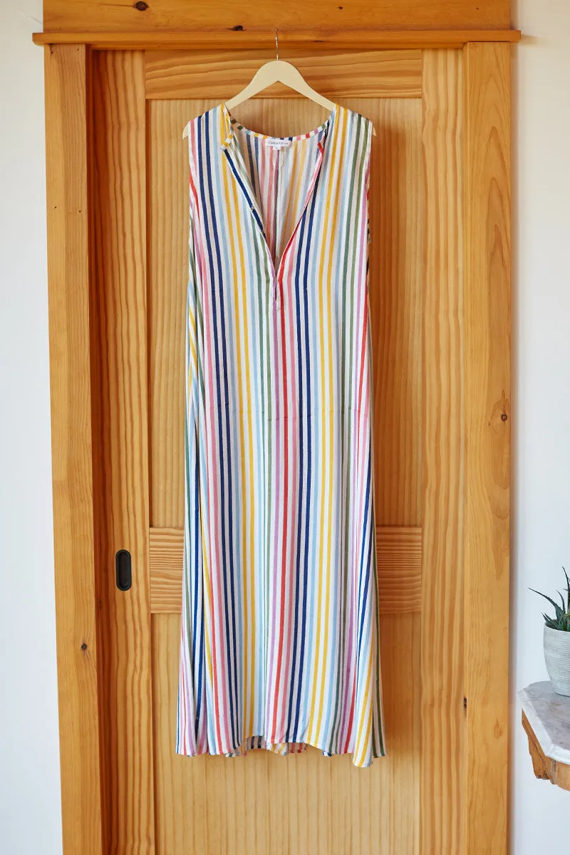 Sleeveless Caftan - Rainbow Stripe sold by Emerson Fry product image thumbnail 5