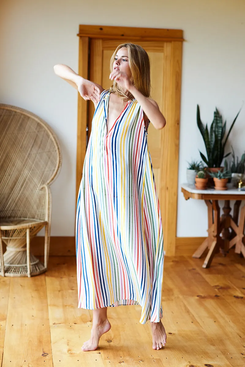 Sleeveless Caftan - Rainbow Stripe sold by Emerson Fry product image thumbnail 3