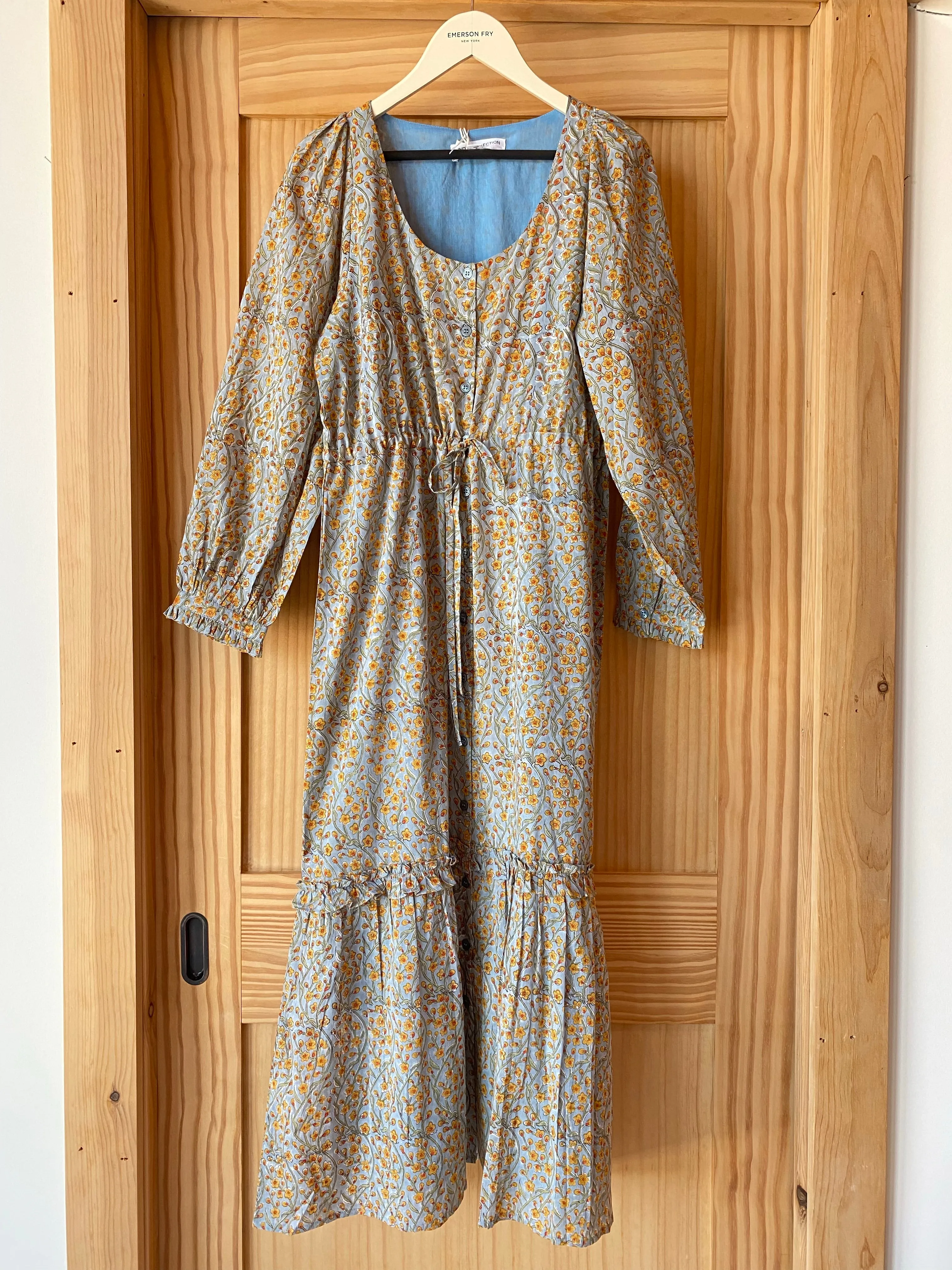 Lucy Long Sleeve Dress - Friendship Flowers Blue Organic sold by Emerson Fry product image thumbnail 2